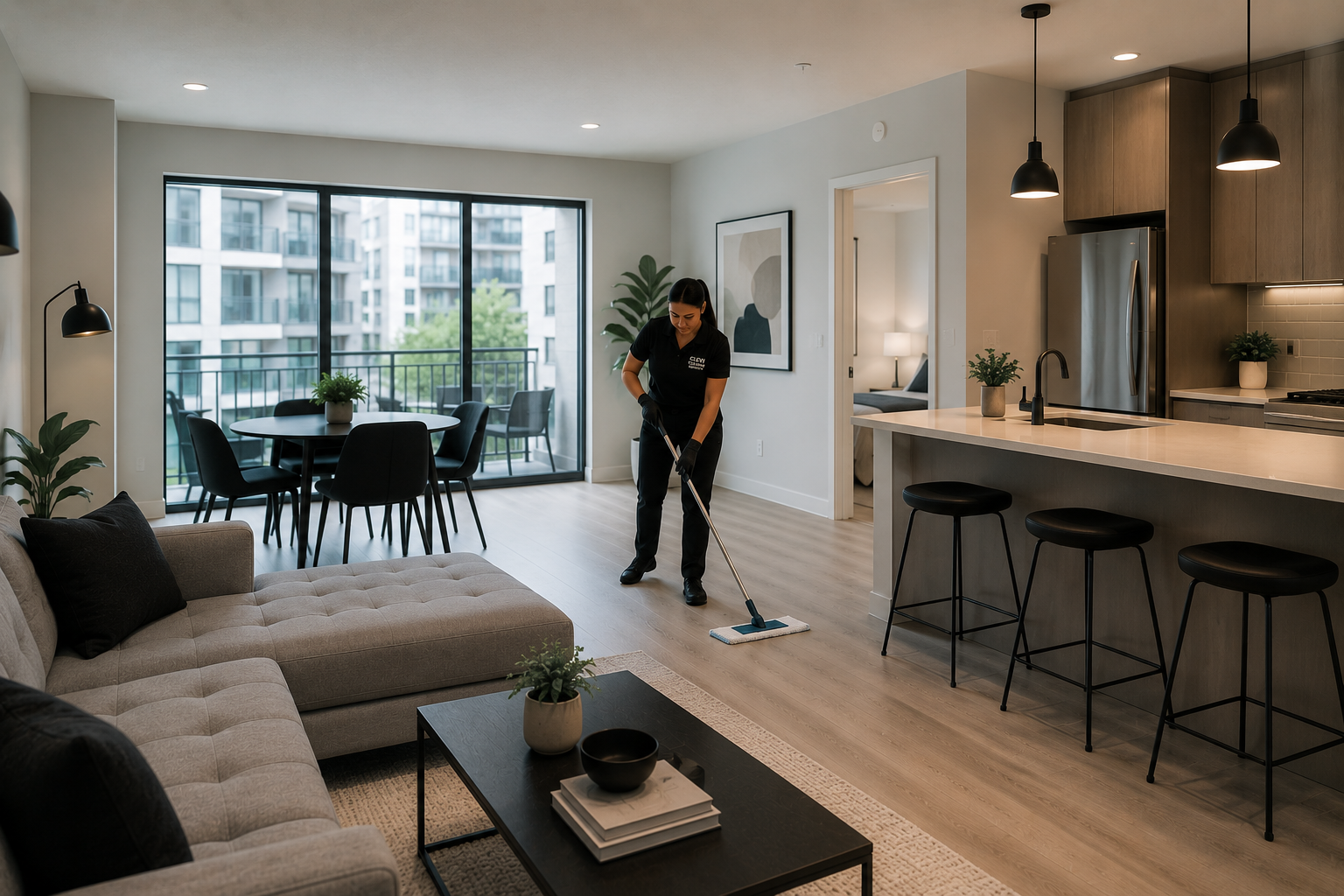 Apartment space clean